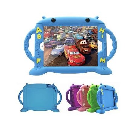 COVER PROTEZIONE APPLE IPAD AIR 9.7" - SILICONE CARTOON BLU