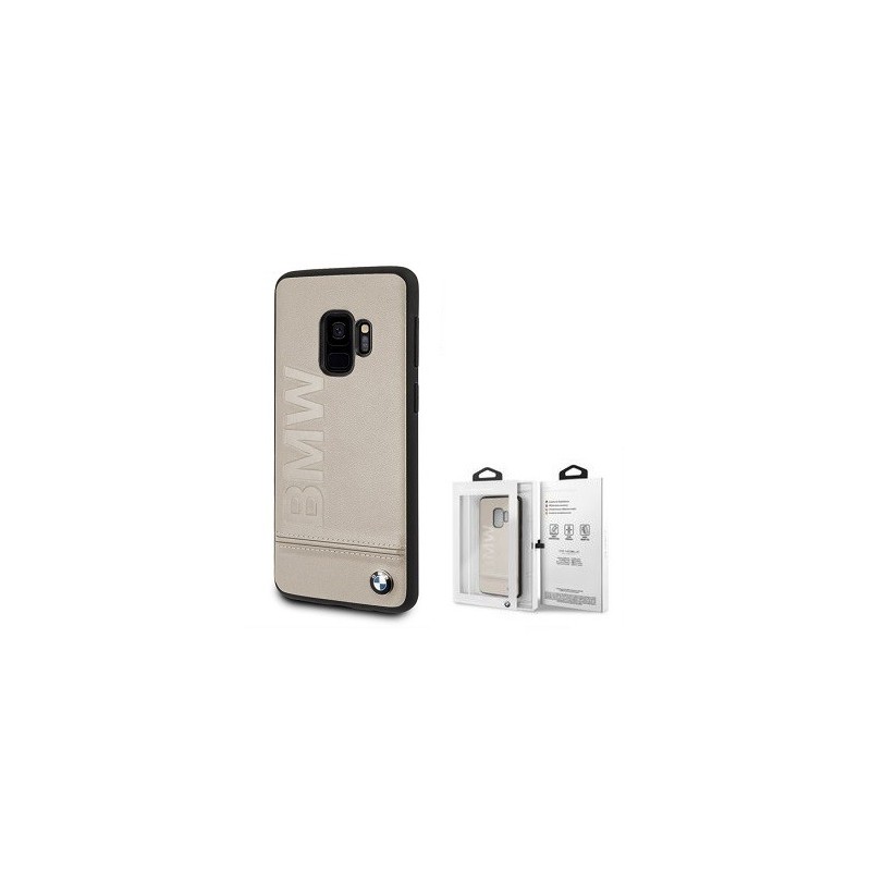 COVER PROTEZIONE SAMSUNG GALAXY S9 SM-G960 - IN PELLE BMW (Mod. BMHCS9LLST) LIGHT GREY