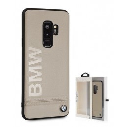 COVER PROTEZIONE SAMSUNG GALAXY S9 PLUS SM-G965 - IN PELLE BMW (Mod. BMHCS9LLLST) LIGHT GREY