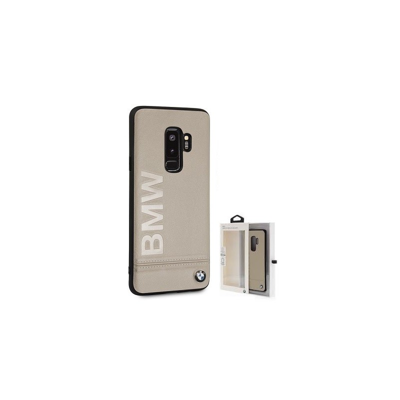 COVER PROTEZIONE SAMSUNG GALAXY S9 PLUS SM-G965 - IN PELLE BMW (Mod. BMHCS9LLLST) LIGHT GREY