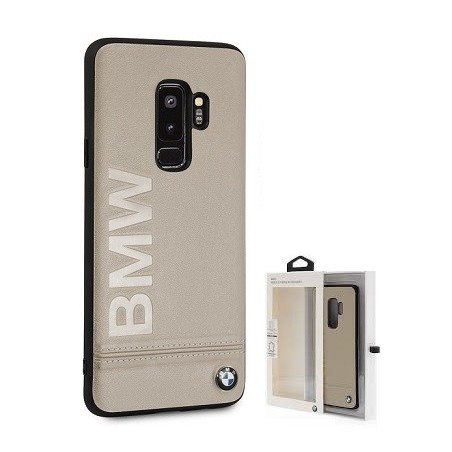 COVER PROTEZIONE SAMSUNG GALAXY S9 PLUS SM-G965 - IN PELLE BMW (Mod. BMHCS9LLLST) LIGHT GREY