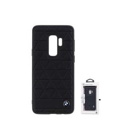 COVER PROTEZIONE SAMSUNG GALAXY S9 PLUS SM-G965 - IN PELLE BMW (Mod. BMHCS9LHEXBK) NERO