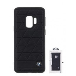 COVER PROTEZIONE SAMSUNG GALAXY S9 SM-G960 - IN PELLE BMW (Mod. BMHCS9HEXBK) NERO