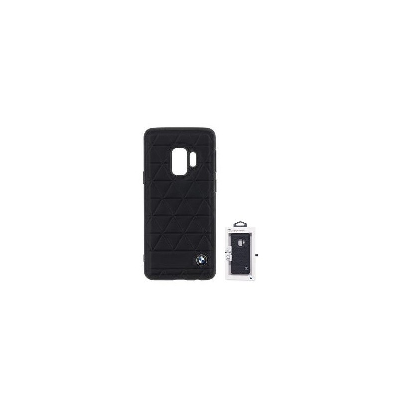 COVER PROTEZIONE SAMSUNG GALAXY S9 SM-G960 - IN PELLE BMW (Mod. BMHCS9HEXBK) NERO