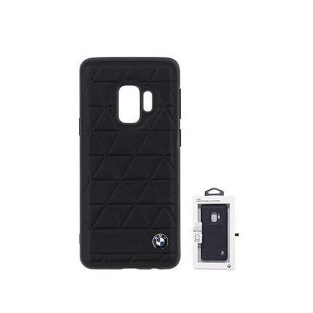 COVER PROTEZIONE SAMSUNG GALAXY S9 SM-G960 - IN PELLE BMW (Mod. BMHCS9HEXBK) NERO