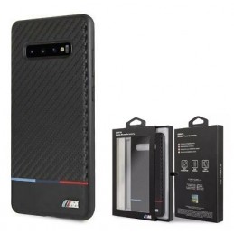 COVER PROTEZIONE SAMSUNG GALAXY S10 PLUS SM-G975 - BMW CARBON TRICOLOR (Mod. BMHCS10PPUCARTCBK)