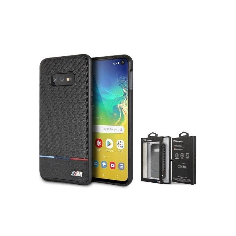 COVER PROTEZIONE SAMSUNG GALAXY S10e SM-G970 - BMW CARBON TRICOLOR (Mod. BMHCS10LPUCARTCBK)