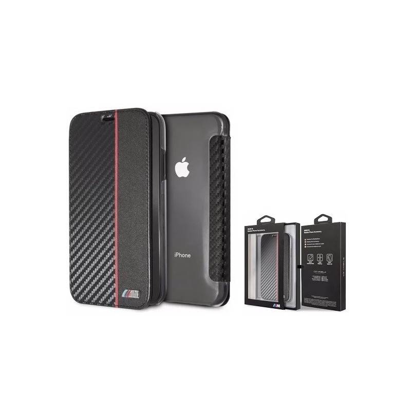 CUSTODIA APPLE IPHONE XR - BMW CARBON RED (Mod. BMBKTRI61CAPRB)