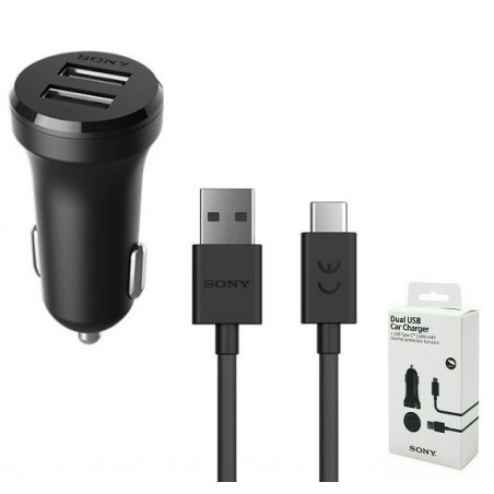 CARICABATTERIE DA AUTO TYPE-C SONY NERO AN-430 DUAL