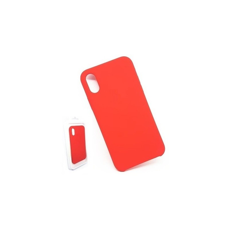 COVER PROTEZIONE APPLE IPHONE Xs - SILICONE SOFT CASE ROSSO