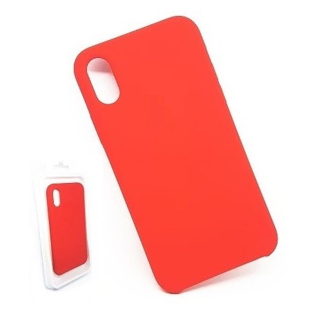 COVER PROTEZIONE APPLE IPHONE Xs - SILICONE SOFT CASE ROSSO