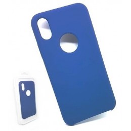 COVER PROTEZIONE APPLE IPHONE Xs - SILICONE SOFT CASE BLU