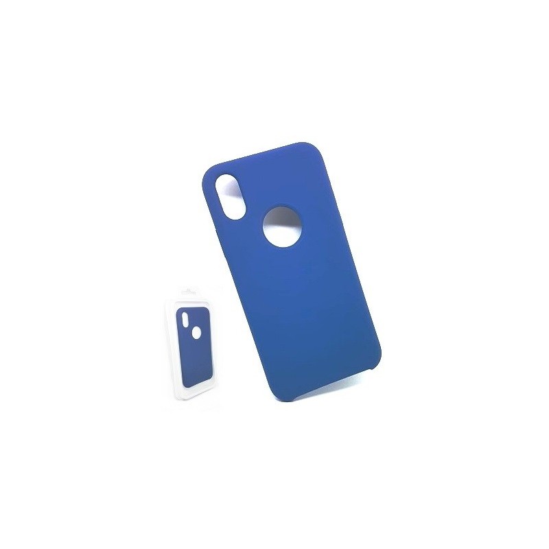 COVER PROTEZIONE APPLE IPHONE Xs - SILICONE SOFT CASE BLU