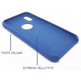 COVER PROTEZIONE APPLE IPHONE Xs - SILICONE SOFT CASE BLU