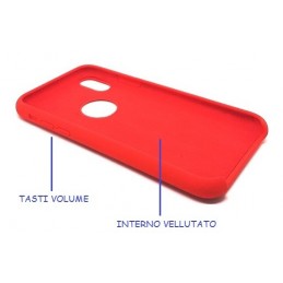 COVER PROTEZIONE APPLE IPHONE X - SILICONE SOFT CASE ROSSO