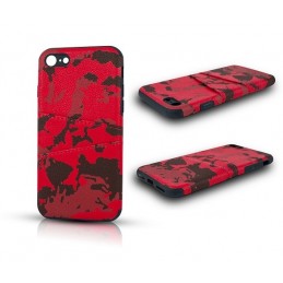 COVER PROTEZIONE HUAWEI Y5 2018 - TPU CAMOUFLAGE ROSSO