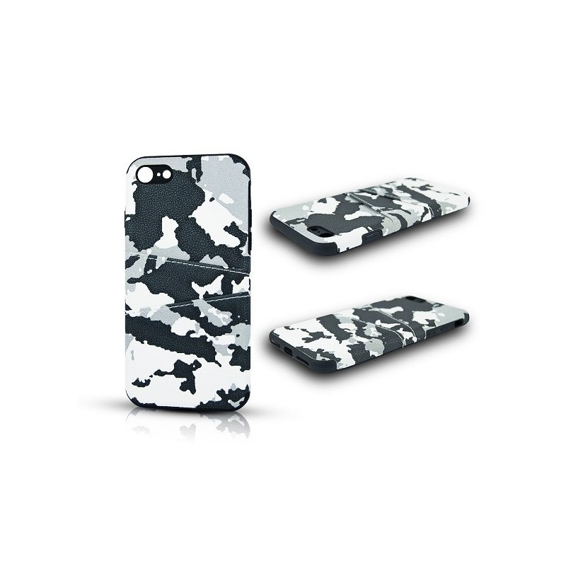 COVER PROTEZIONE HUAWEI Y7 2018 - TPU CAMOUFLAGE BIANCO