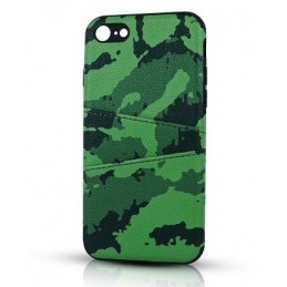 COVER PROTEZIONE APPLE IPHONE 7 - TPU CAMOUFLAGE VERDE