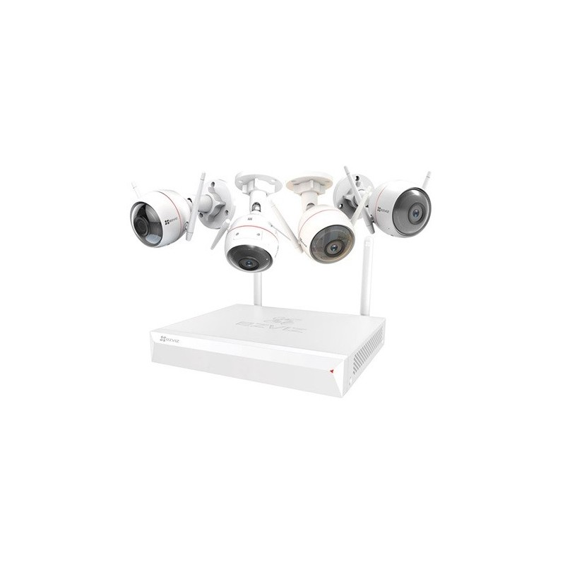 KIT NVR 4 CANALI + 4 HUSKY AIR 1080P