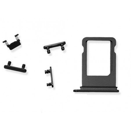 KIT COMPLETO TASTI LATERALI APPLE IPHONE 8 PLUS NERO