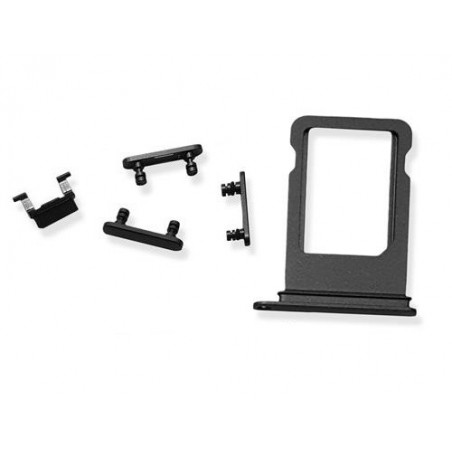 KIT COMPLETO TASTI LATERALI APPLE IPHONE 8 NERO