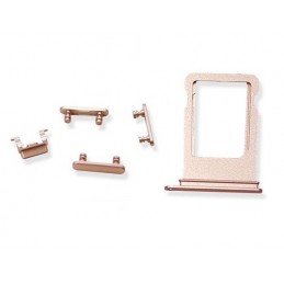 KIT COMPLETO TASTI LATERALI APPLE IPHONE 8 GOLD ROSA