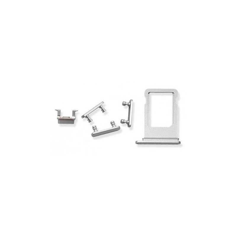 KIT COMPLETO TASTI LATERALI APPLE IPHONE 8 BIANCO