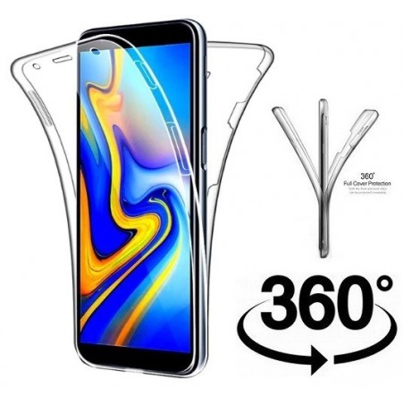 COVER PROTEZIONE SAMSUNG GALAXY J6 2018 SM-J600 - TPU FRONTE + RETRO TRASPARENTE