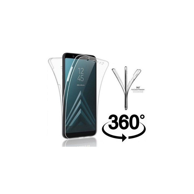 COVER PROTEZIONE SAMSUNG GALAXY A6 2018 SM-A600 - TPU FRONTE + RETRO TRASPARENTE