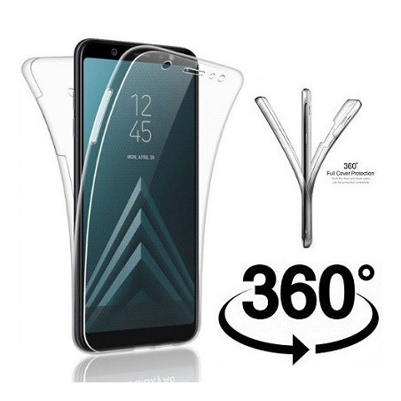 COVER PROTEZIONE SAMSUNG GALAXY A6 2018 SM-A600 - TPU FRONTE + RETRO TRASPARENTE